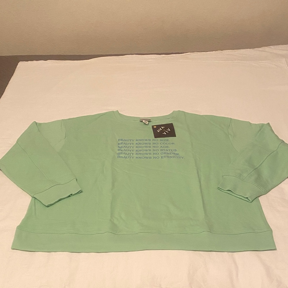 Ava & Viv Mint Green Crewneck Sweater